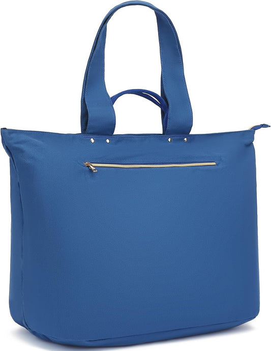 Large Beach Bag for Women, Waterproof Travel Tote Bag with Lunch/Wet Pocket for Weekender, Sandproof, Zipper Closure