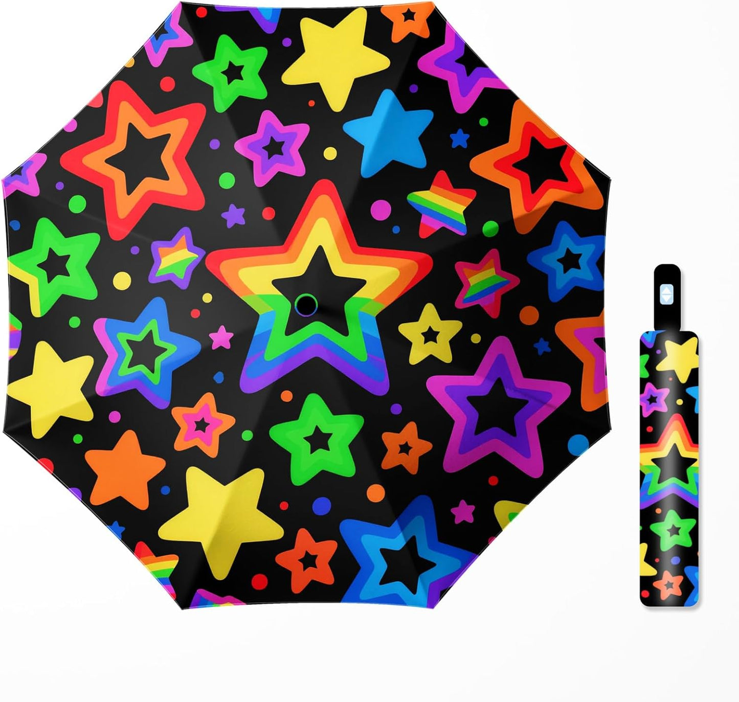 Small Travel Folding Umbrella for Girl, Portable, UV, SunShade, Compact, Automatic, Rain & Wind
