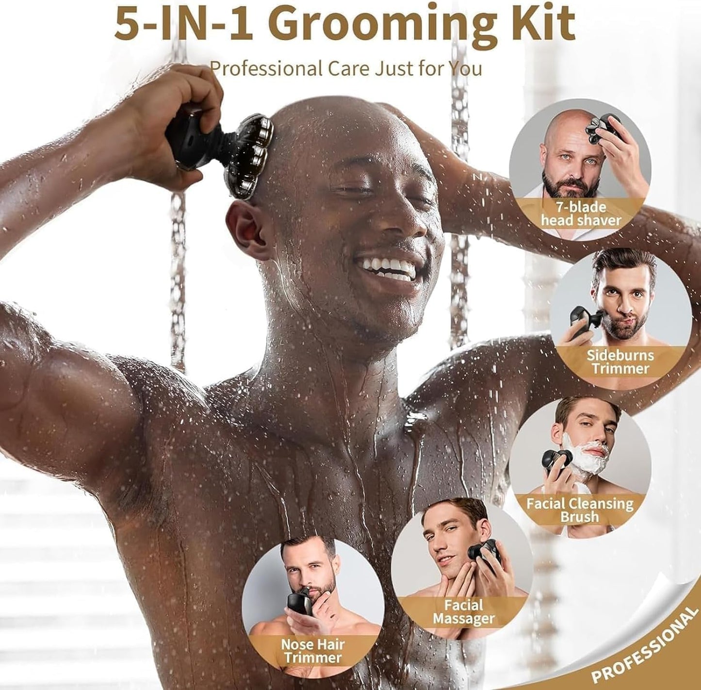 SHPAVVER Bald Head Shaver with Turbo Power and IPX7 Waterproof Design