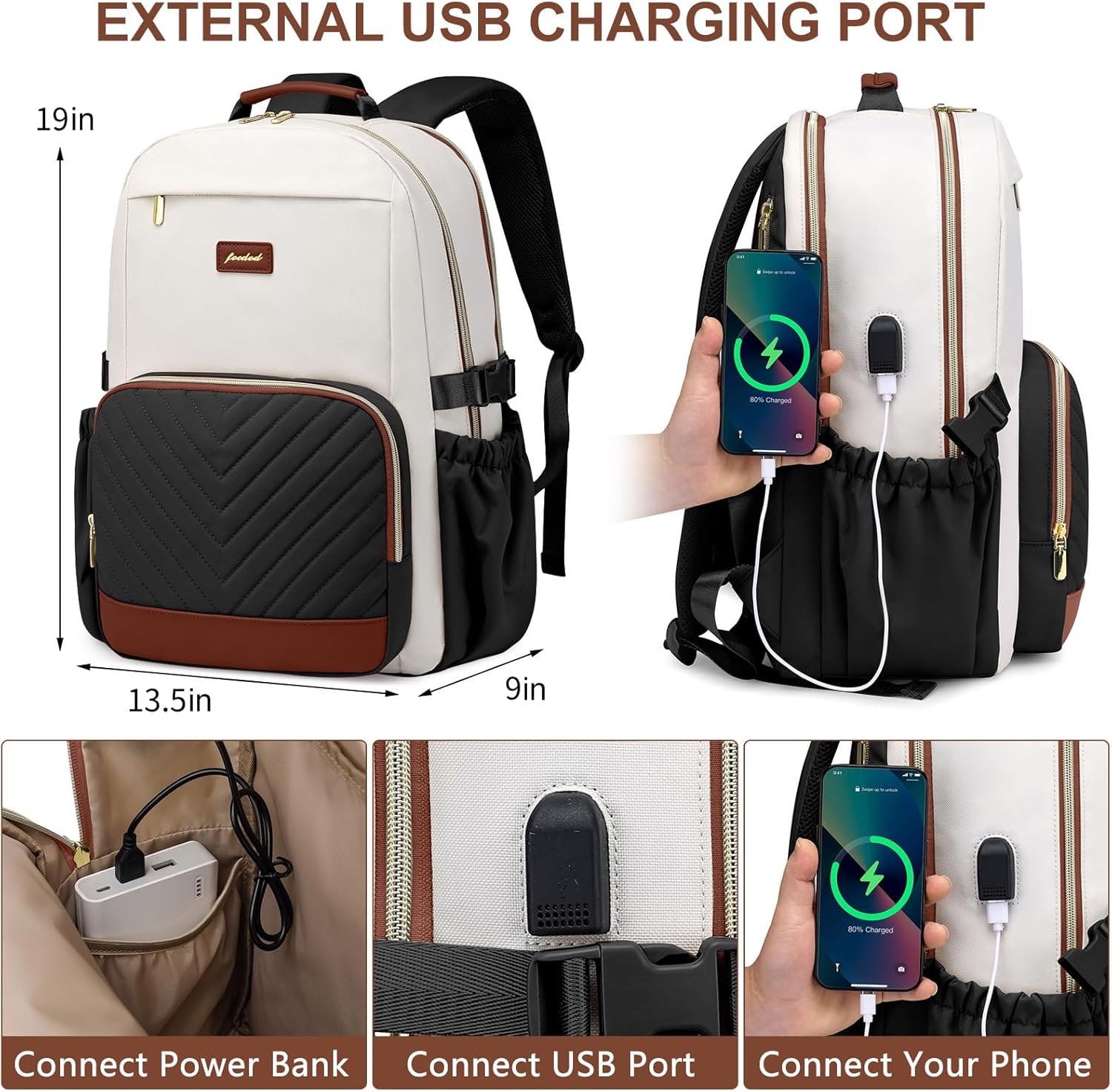 Large Laptop Backpack for Women Bookbag: 18 inch Work School Backpacks with Pocket for Large
