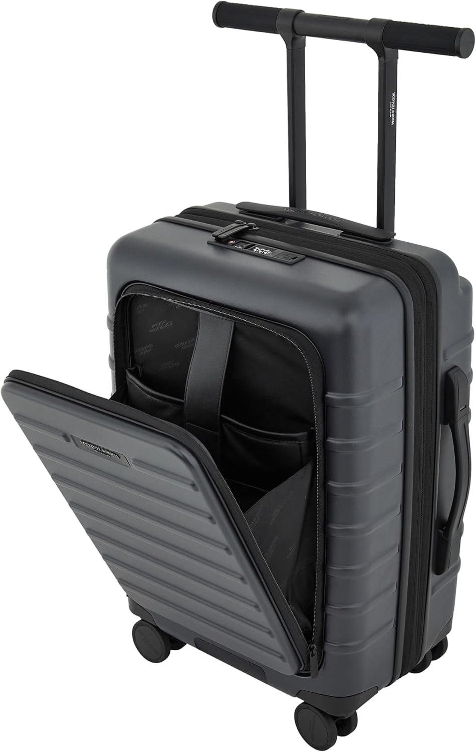 Scotch & Soda Tilburg Luggage, Black, 22-Inch Carry-On