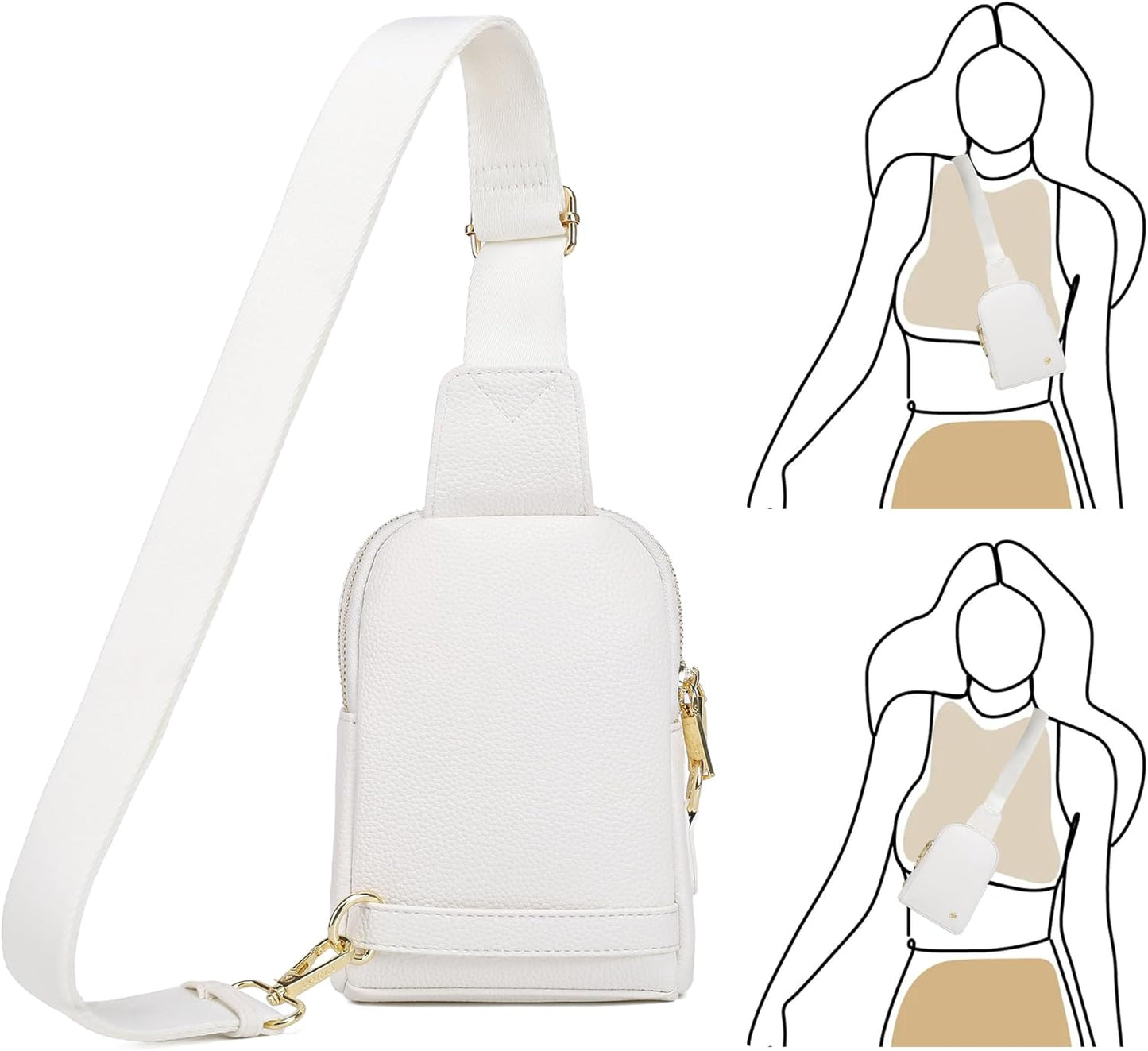 INICAT Travel Small Sling Bag Faux Leather Crossbody Bags Women Cross Body Bag Purses for Woman