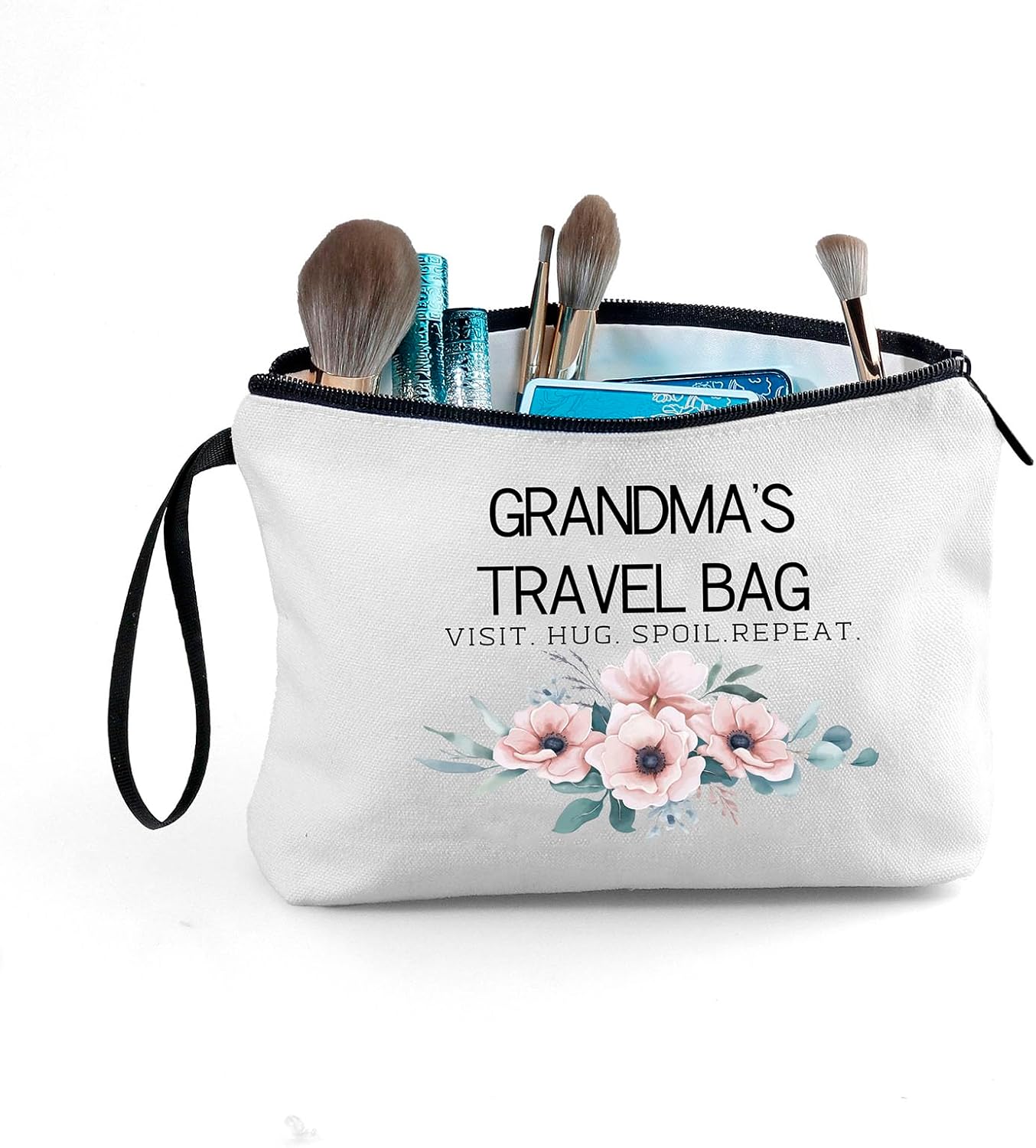 SEAMOON Grandma Gigi Birthday Grandmom Gift Ideas Small Cosmetic Travel Makeup Organizer Bag from Granddaughter