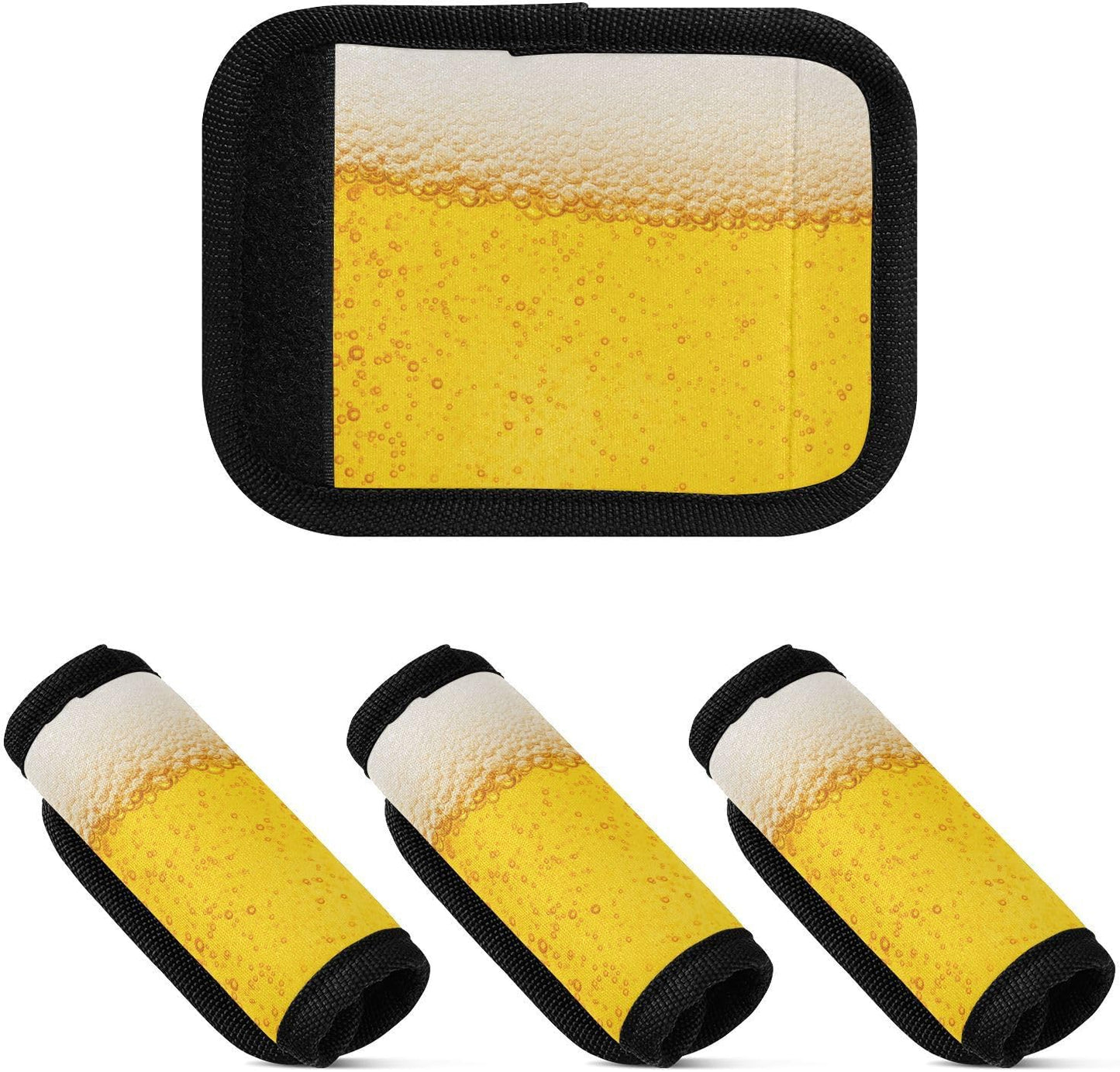Funny Beer 2 Pack Luggage Handle Wrap for Suitcase Luggage Identifier Travel Tags Handle Protection Sleeve Cover
