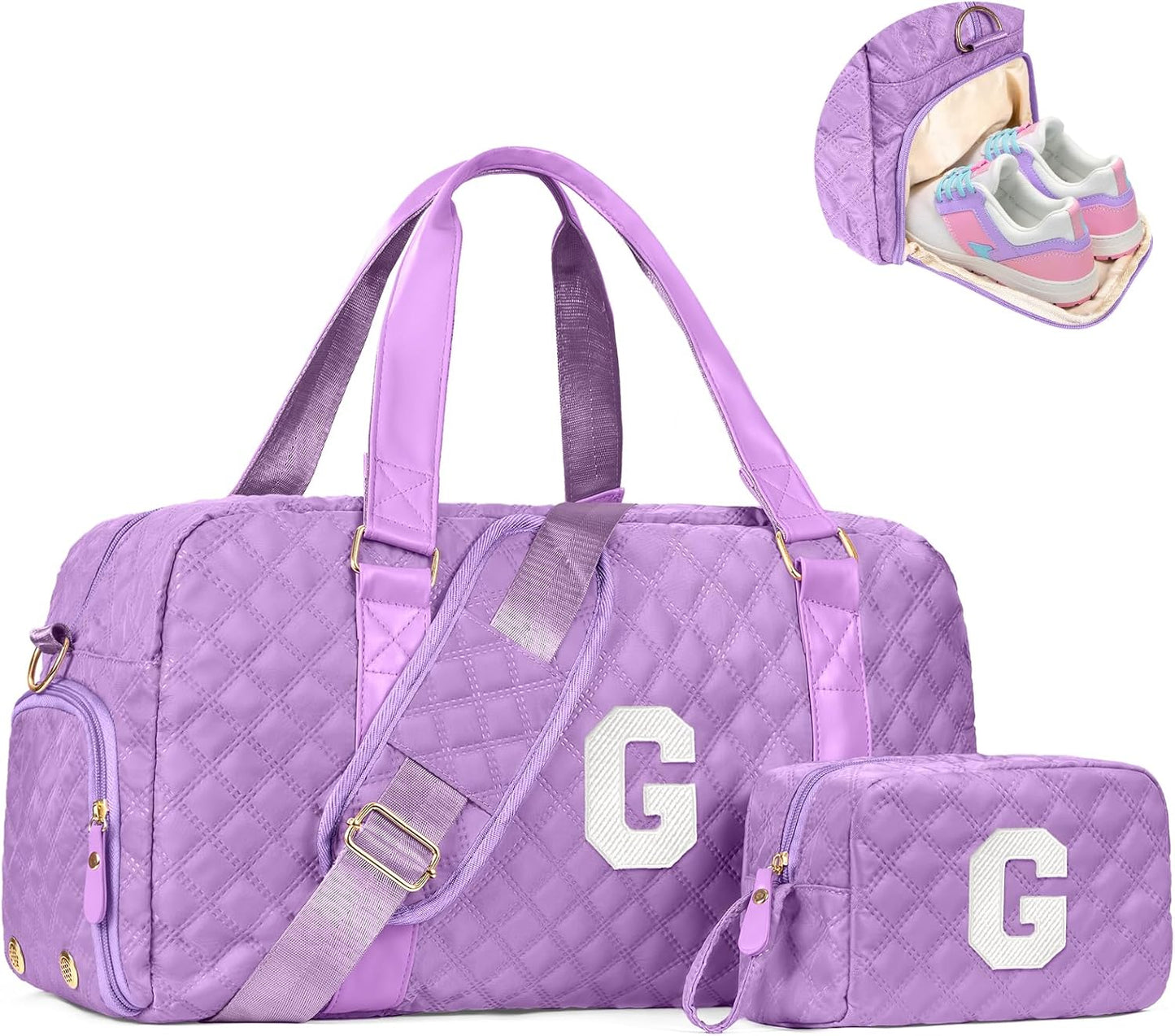 Personalized Gifts for Girls 8-18 Age, Initial Travel Duffel Bag, Gym Bag, Gift for Kids, Monogram Overnight Bag, Niece Gifts Mother In Law Gifts Birthday Gifts, Graduation Gifts