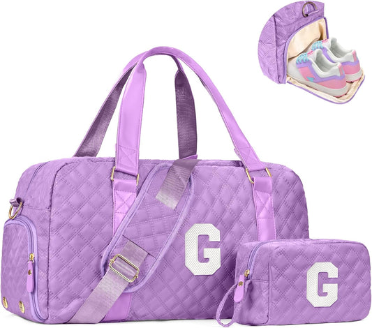 Personalized Gifts for Girls 8-18 Age, Initial Travel Duffel Bag, Gym Bag, Gift for Kids, Monogram Overnight Bag, Niece Gifts Mother In Law Gifts Birthday Gifts, Graduation Gifts