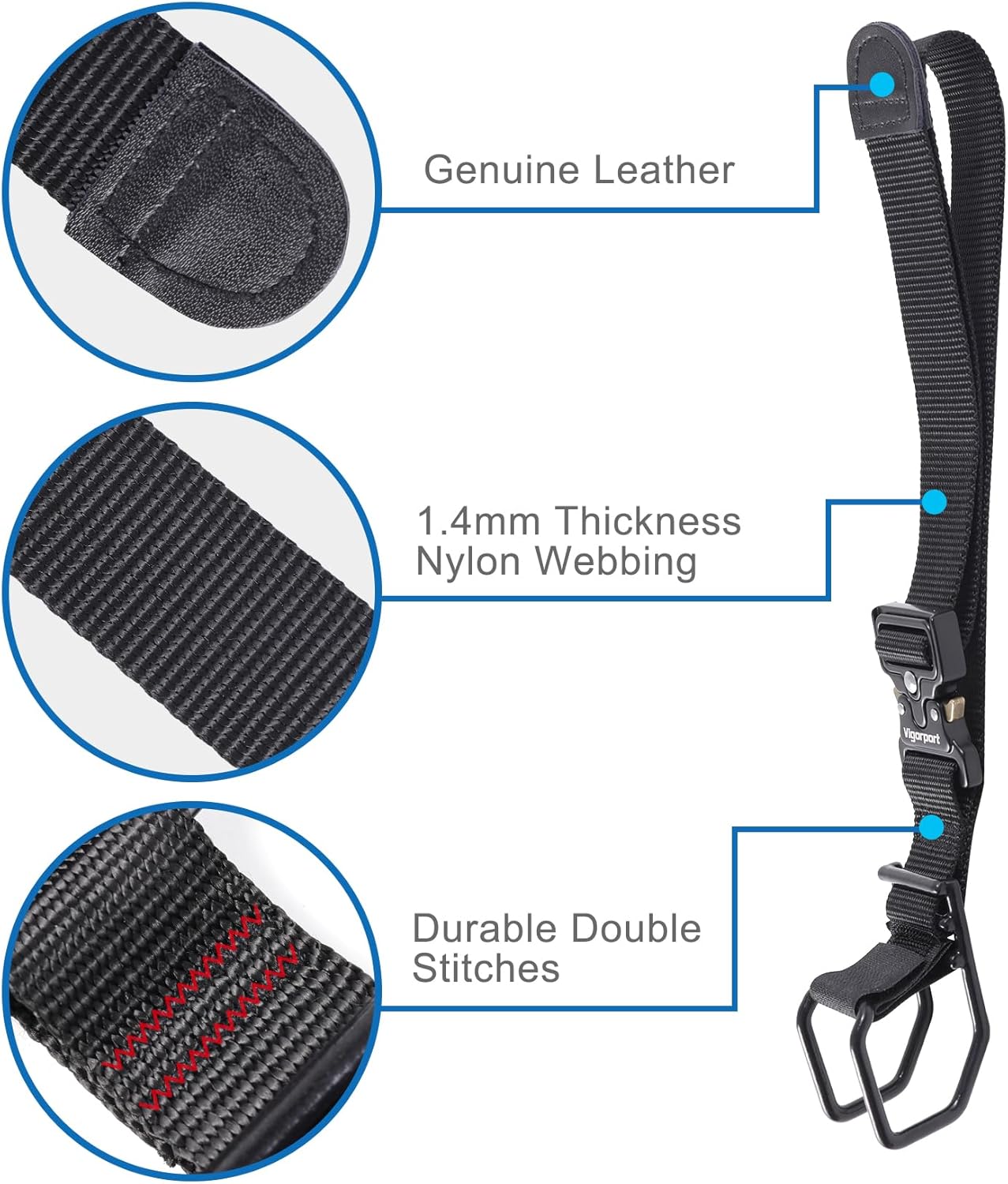 Vigorport Luggage Hook Strap, J Hook for Add a Bag Luggage, Multi Adjustment Bag Strap Hook with Hands Free