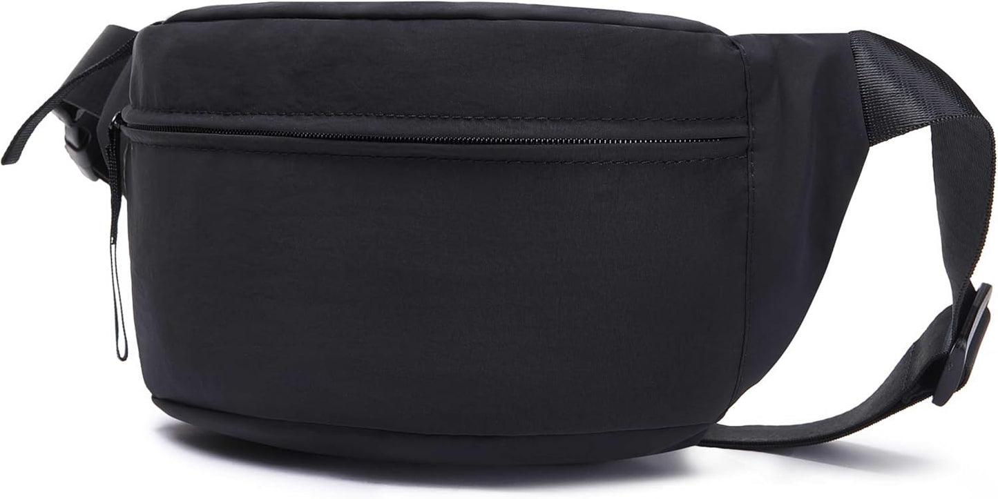 Women Sling Bags Girl Fanny Pack Crossbody Handbag Men Shoulder Bag Unisex Classic Nylon Waist Packs Purse Hiking Chest Bag, Easy Carry Any Phone,Wallet