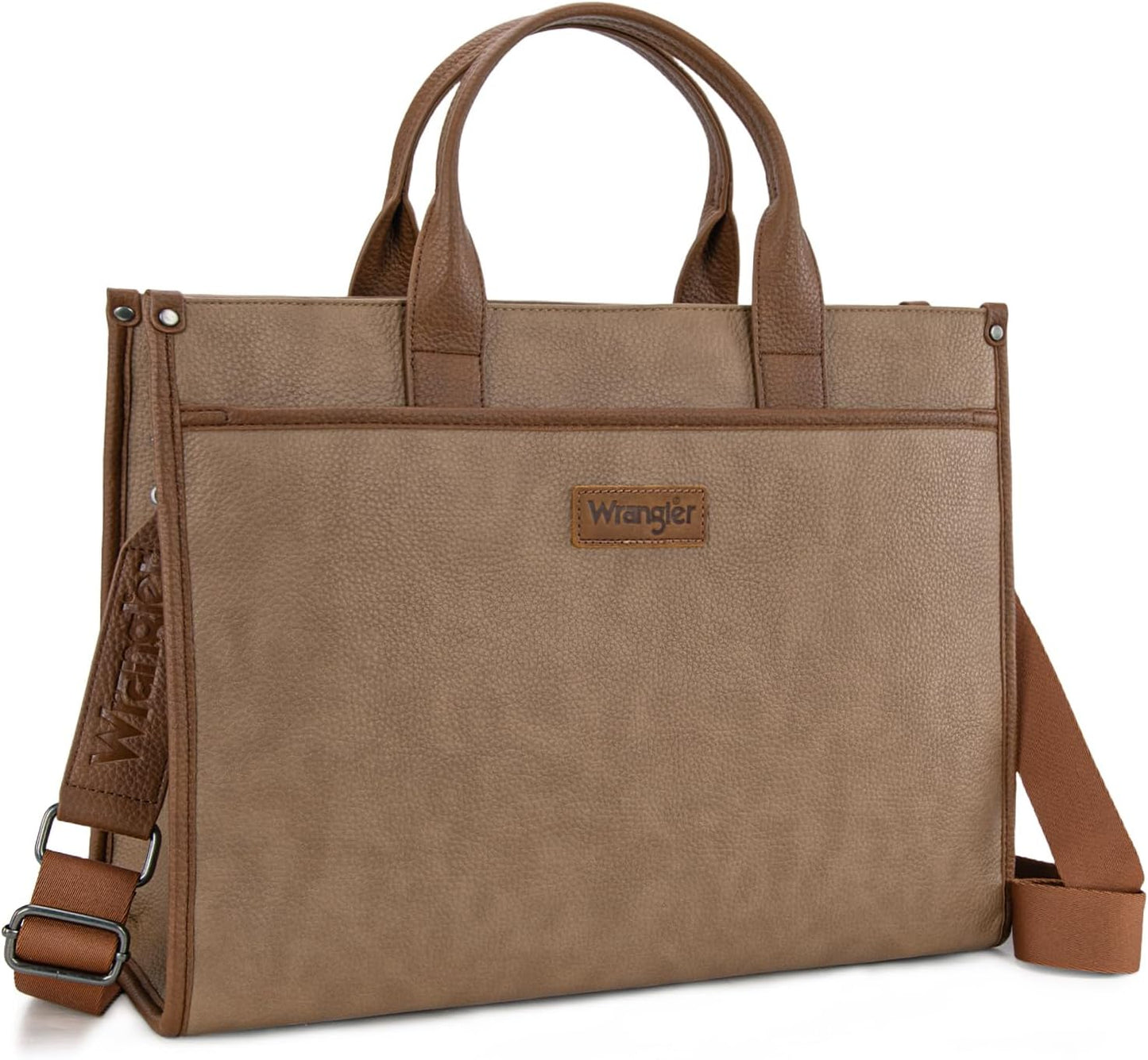 Wrangler Laptop Bag for Women 15.6 Inch Vintage Work Tote Bag for Business Briefcase Handbag with Adjustable Shoulder Strap