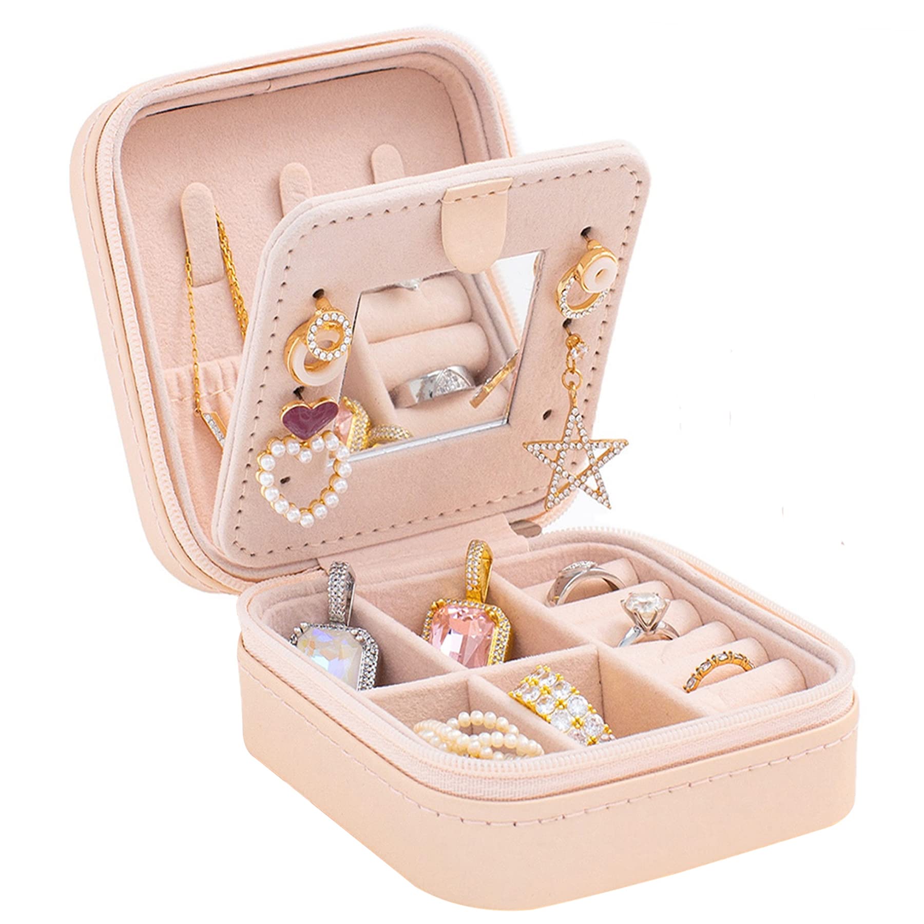 KElofoN Travel jewelry case Travel jewelry box Travel Jewelry Organizer Small box Gift for Girls
