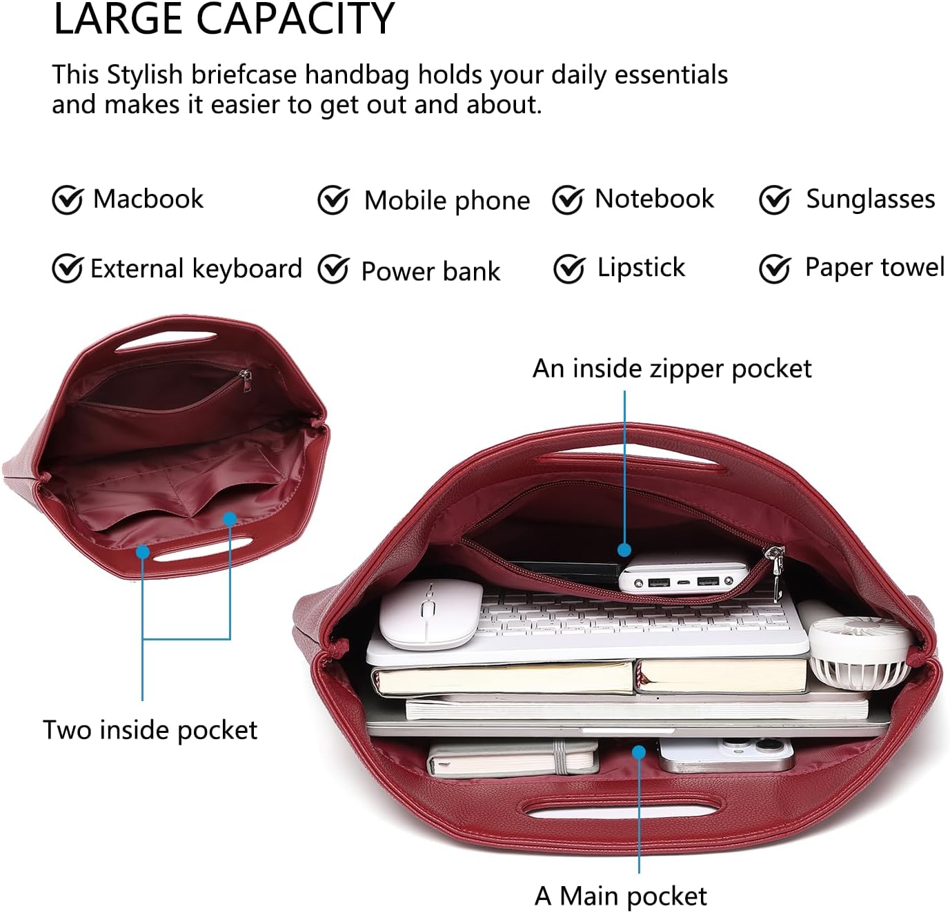 Official Document Computer Bag Stylishly Sleek with Multiple Compartments and Easy to Carry Design