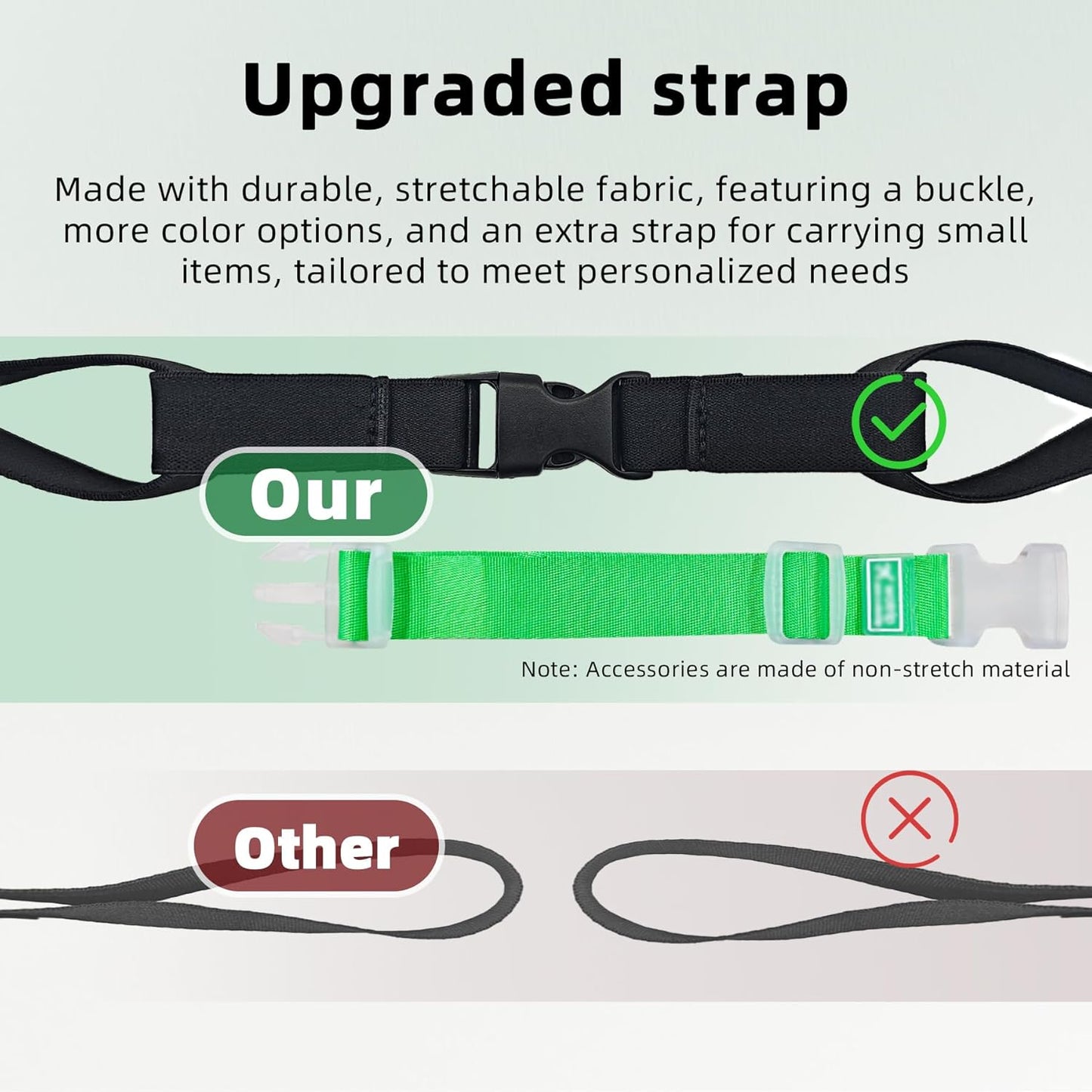 Luggage Straps for Suitcases,Luggage Straps Bag Bungees,Adjustable TSA-Approved – High Elastic Suitcase Belt for Securing Carry-On(1 Pack Green)