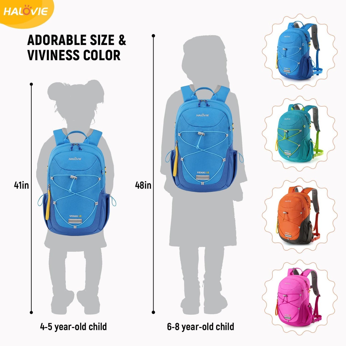 HALOVIE Kids Backpack Small Travel Backpacks Preschool Backpack Outdoor School Backpack Kindergarden Boys Girls