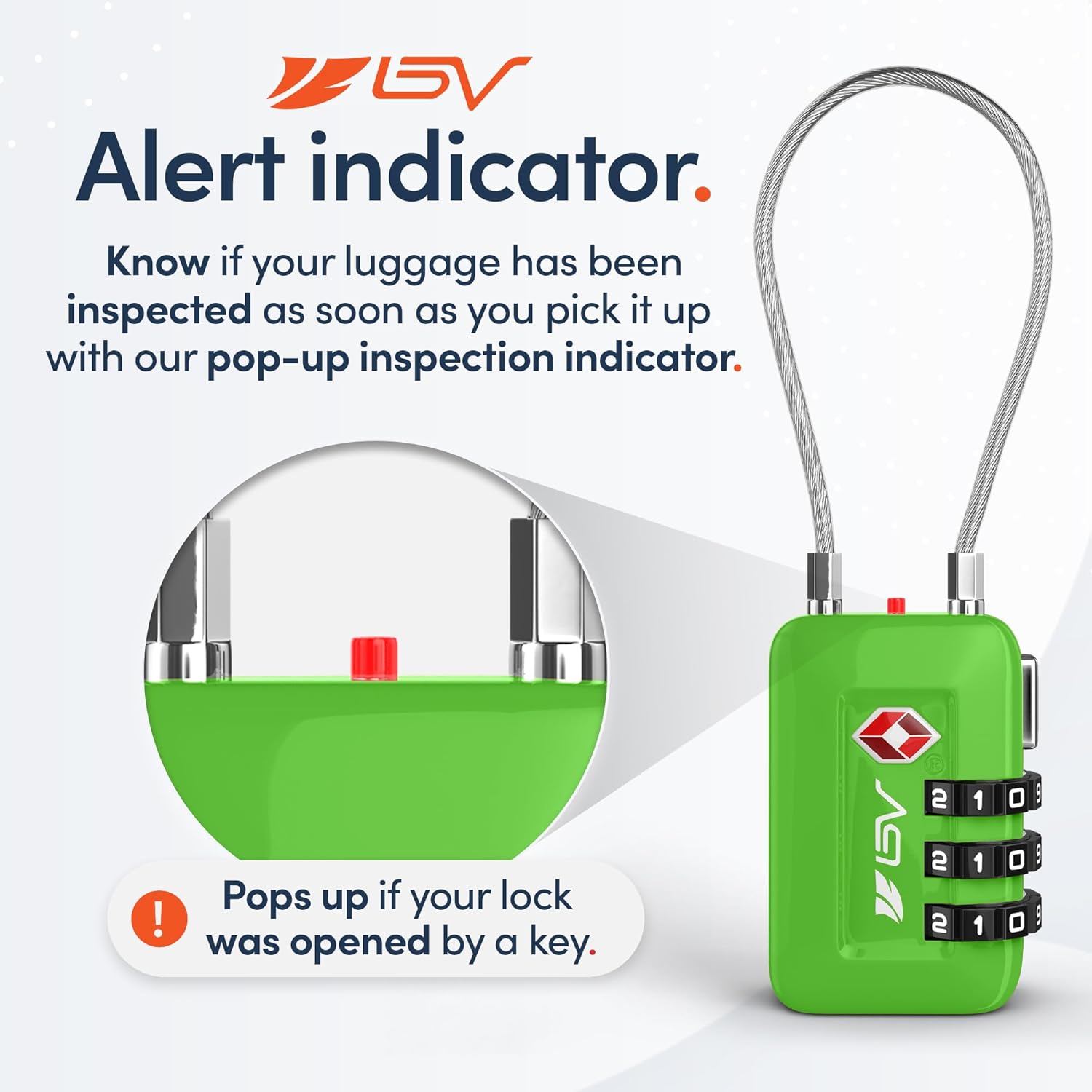 TSA Accpeted Luggage Travel Lock, Set-Your-Own Combination Lock for School Gym, Golf Bag, Locker