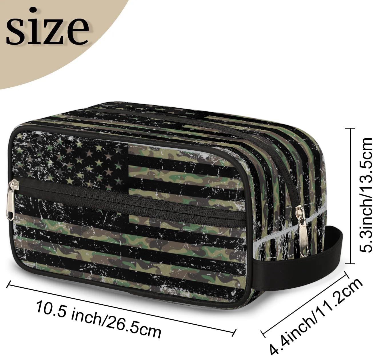 American Flag Travel Toiletry Bag Kit for Men Vintage USA 4th of July Cosmetic Makeup Bag for Boys Waterproof Shaving Bag Hanging Wash Bag Organizer for Toiletries Accessories