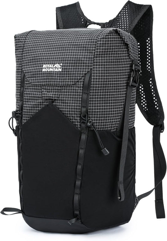 Hiking Backpack For Women&Men, 20L Lightweight Foldable Water Resistant Packable Travel Small Hiking Backpacks, Daypack Backpacks For Travel, Camping (Black)