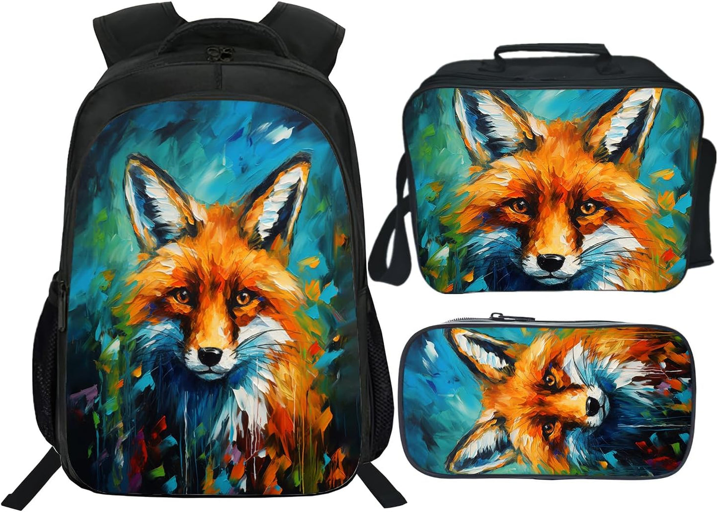 Kids Backpack School Bookbag 16inch Schoolbag With Lunch Box Bag And Pencil Case Set For Boys Girls