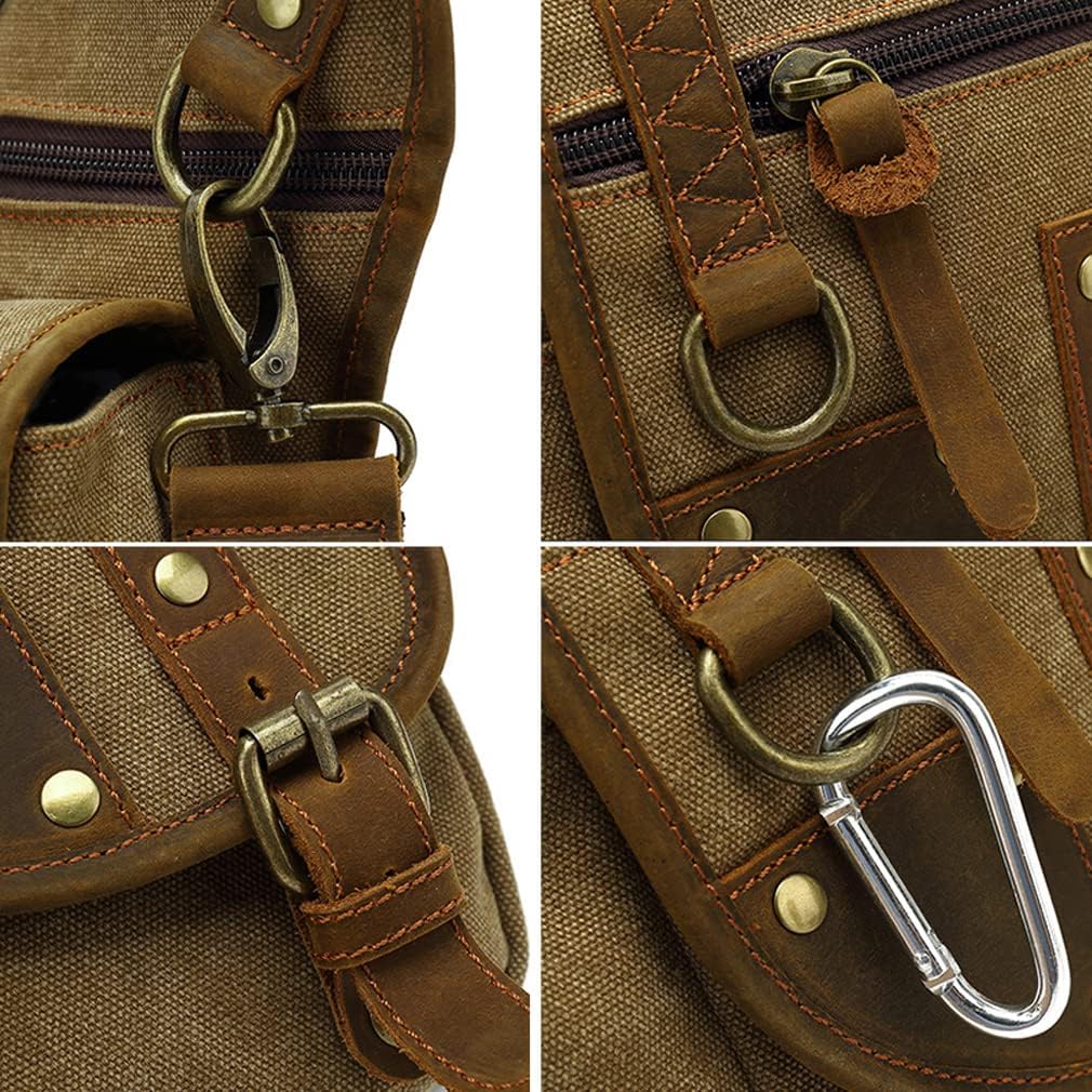 Leather Waist Pack Drop Leg Bag for Men Women Belt Bumbag Multi-Purpose Motorcycle Bike Outdoor Sports Tactical Cycling Riding Hiking Camping Pouch