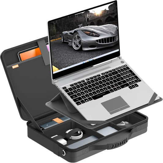 Smatree MobileBase Laptop Shoulder Case with Stand for 15.6-16 inch DELL Precision 3570/3571/3580/3581/3590/3591/5570/5680/5690, for DELL XPS 15/16, Laptop Protective Briefcase with Stand (A485S)
