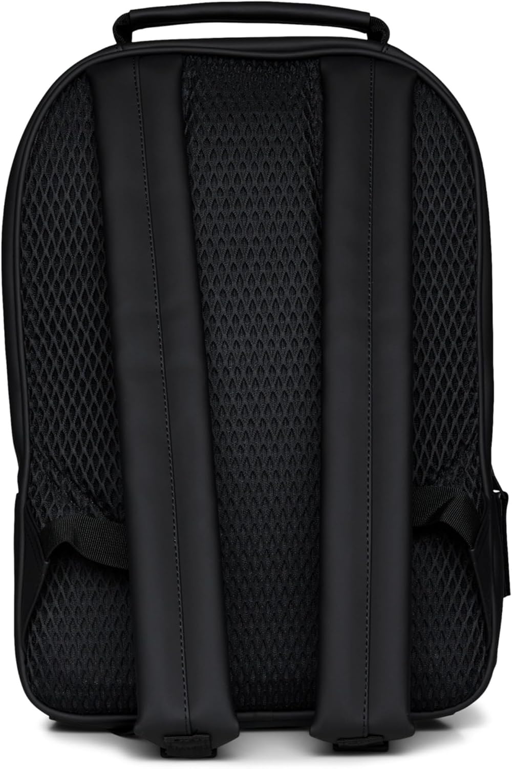 RAINS Book Daypack - Black Laptop Backpack for Men and Women, Waterproof Black Minimalist Commuter Bag with 15” Laptop Room, Front Zip Pocket - 2 Year Warranty