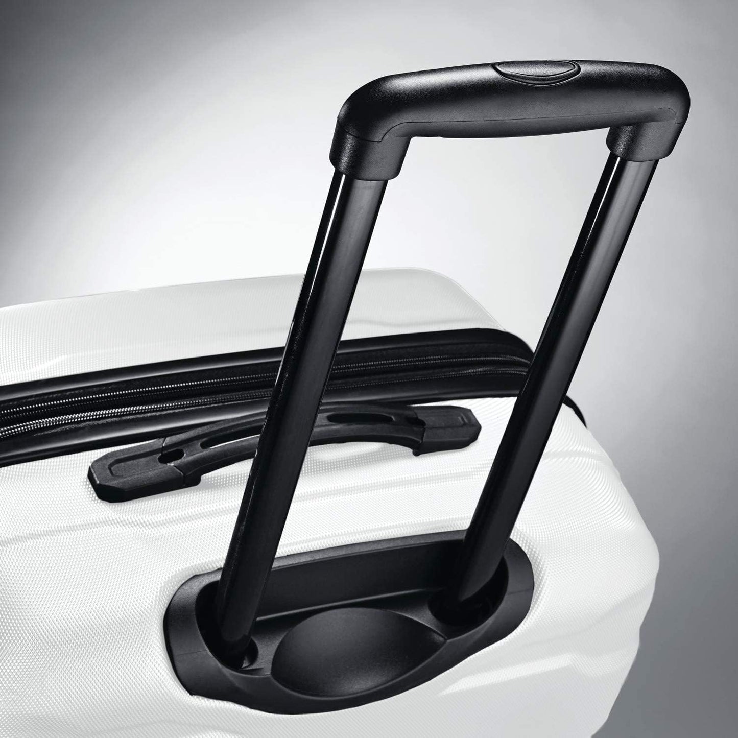 Samsonite Omni PC Hardside Expandable Luggage with Spinner Wheels, Checked-Medium 24-Inch, White