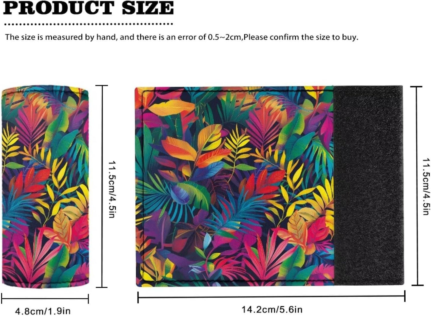 Colourful Flower Luggage Handle Wrap for Suitcase 2 Pcs Luggage Tags Suitcases Luggage Identifier Set Women Girls Cute Suitcase Sleeve Protector Door Handle Covers