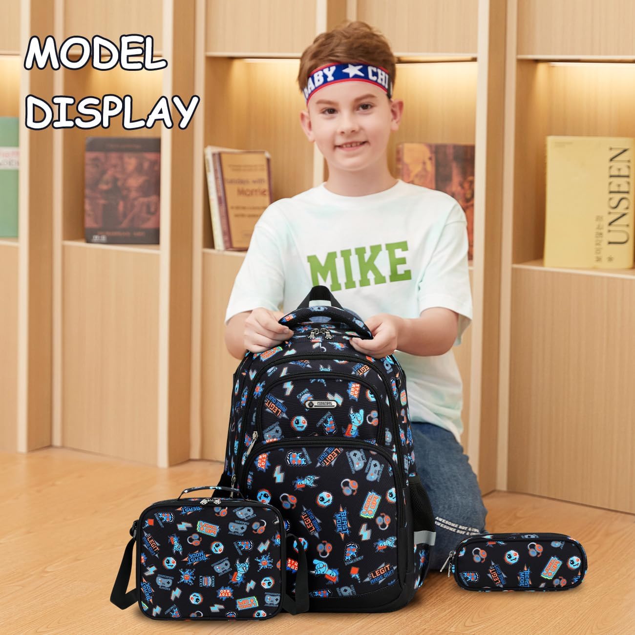 Cusangel Kids school Backpack with lunch bag for Girls,Elementary 6-10years Bookbag nylon large capacity backpack,Daypack