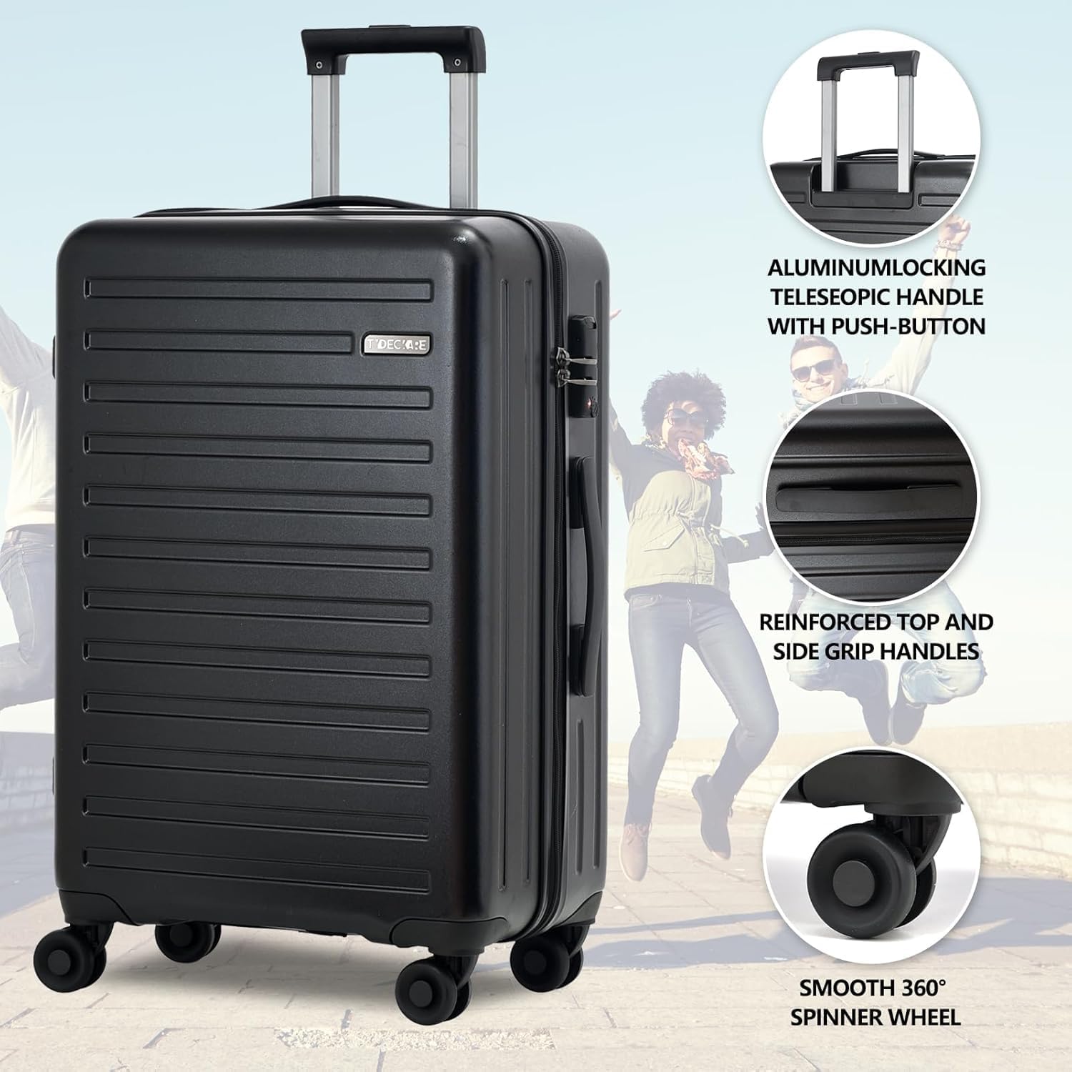 2pcs 20/28" Luggage Set Lightweight HardShell, Only 20 Inch Carry On 21.65*15.35*7.87" Cabin