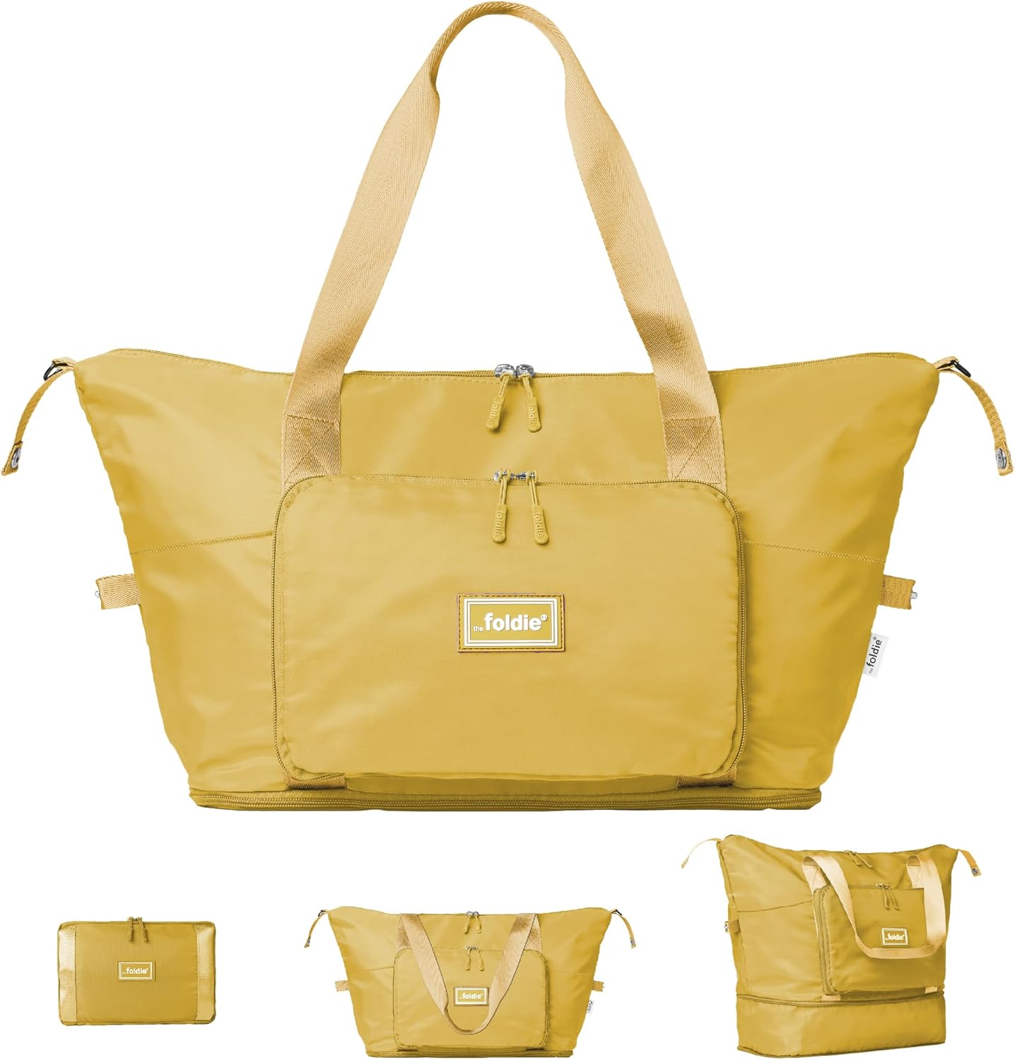The Foldie Foldable Travel Bag for Women - 40L Weekender Bag with Multiple Pockets - Carry On Expendable Travel Bag