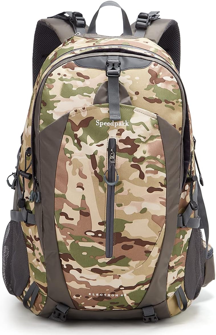 SPEEDPARK Hiking Backpack 40L Waterproof Hiking Daypack with Rain Cover, Outdoor Trekking Travel