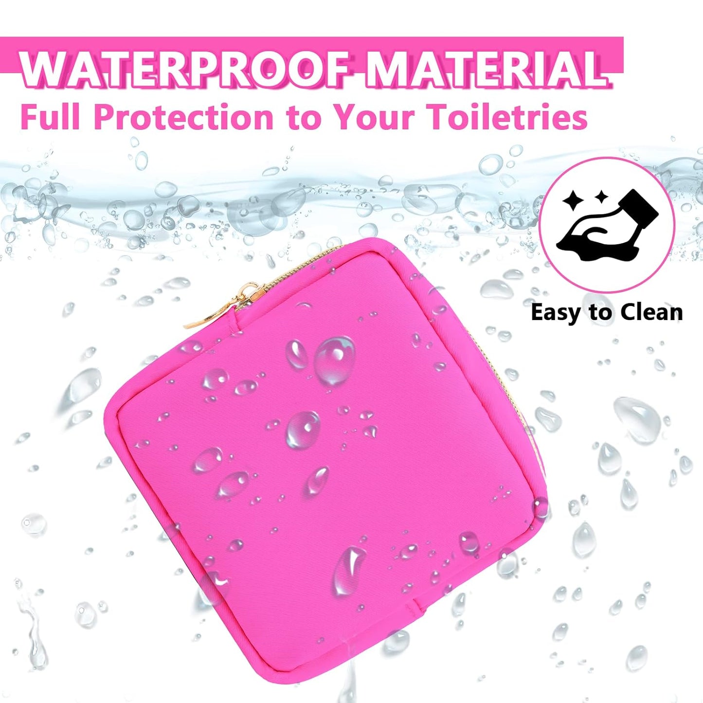 6 Pcs Waterproof Mini Makeup Bag Pouch for Purse,Small Cosmetic Travel Bag Pouch Nylon Toiletry Organizers Bag for Women Girls,Cute Mini Zipper Pouch Preppy Coin Purse for School Work Camping Travel