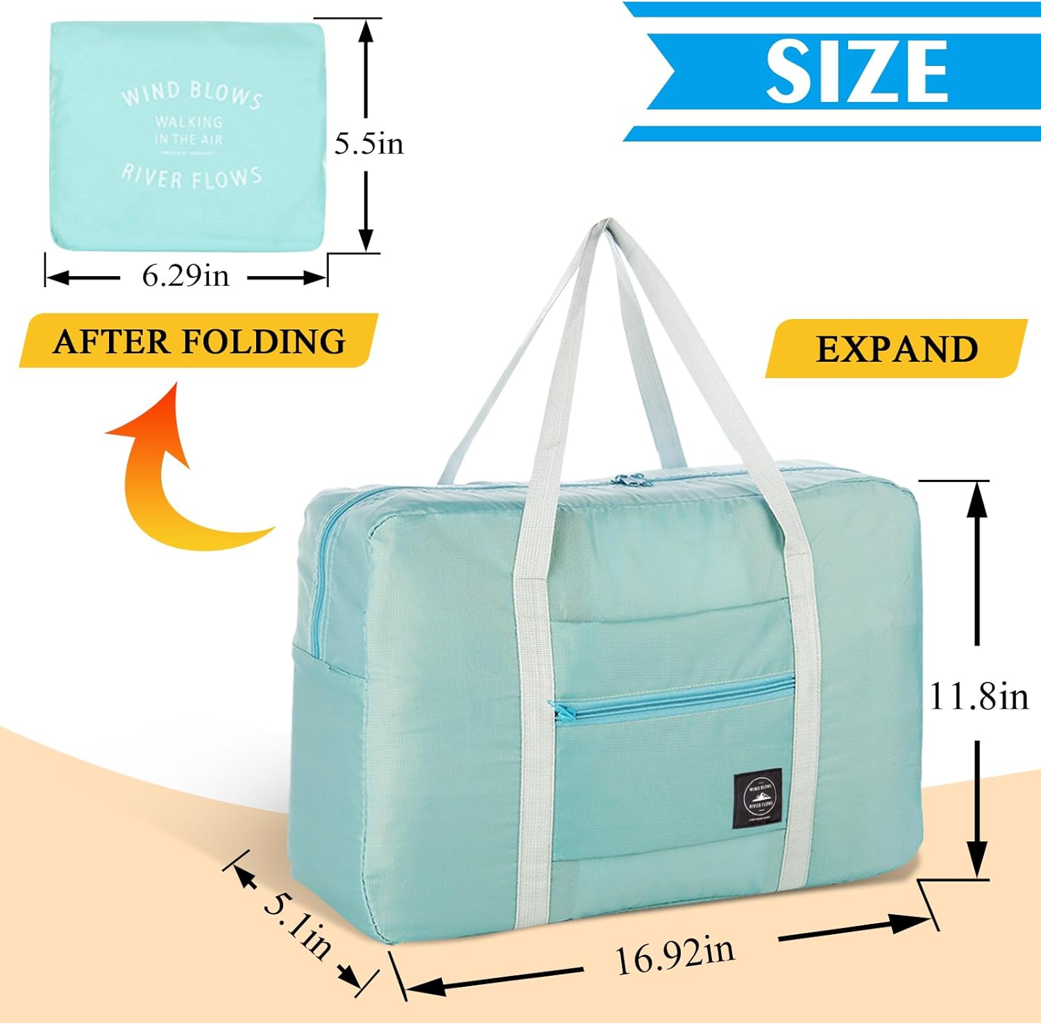 Travel Duffle Bag Tote Carry on Bag Nylon Lightweight Foldable Travel Bag Water Resistant Sports