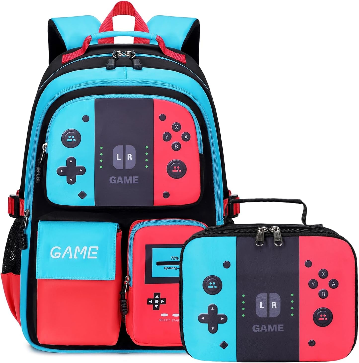 Boys Backpack Kids Bookbag Teens School Bag Luminous Game Large capacity bag