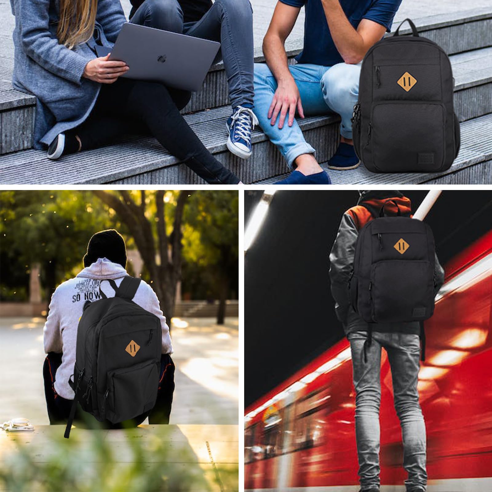 KEOFID Travel backpack for Men and Women, Anti Theft Laptop Backpack with USB Charging Port for
