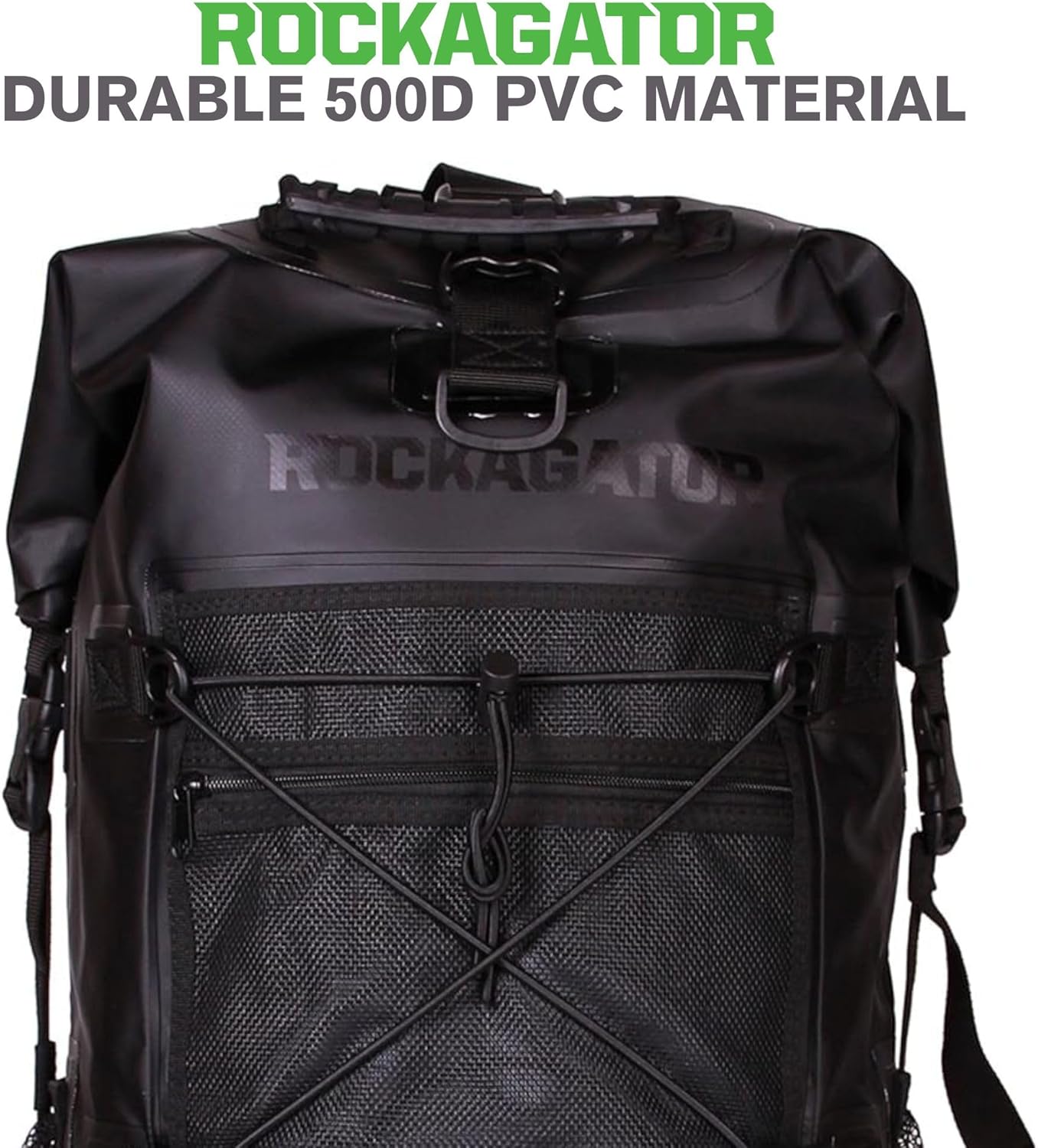 Rockagator Kanarra 90L Waterproof Backpack for Camping, Hiking, Mountaineering, Backpacking, Hunting, Fishing, Canoeing, Outdoor Activities, The Wet Outdoors - Large Capacity, Roll Top Closure, Black