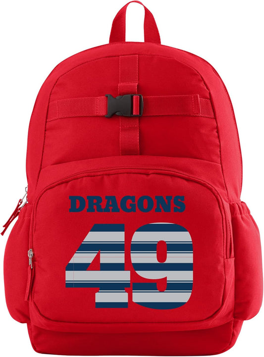 Let's Make Memories Kids Backpack for School - Personalized Back to School Supplies - Bookbag - Red - Stripes