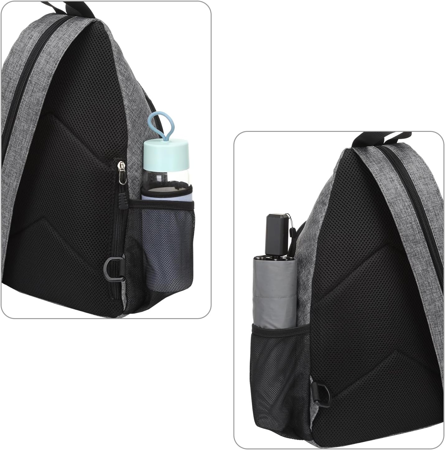 MOSISO Sling Backpack Travel Hiking Daypack, Crossbody Convertible Sling Bag with Front Pocket One Shoulder Chest Bag