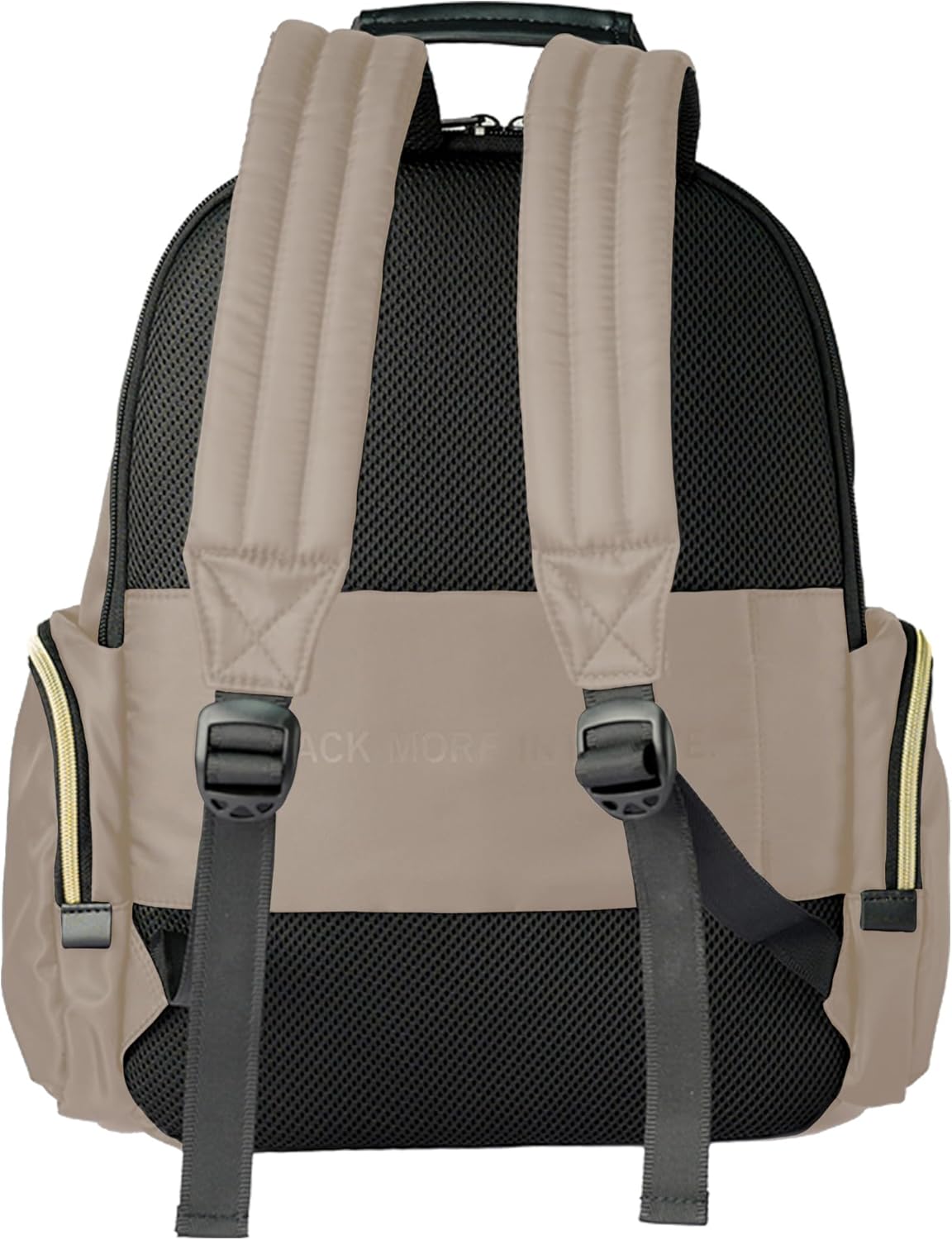 Kenneth Cole REACTION Madison Square Lightweight Hardside Chevron Expandable Spinner Luggage, Taupe, 2-Piece (20" Carry On + Sophie Backpack)