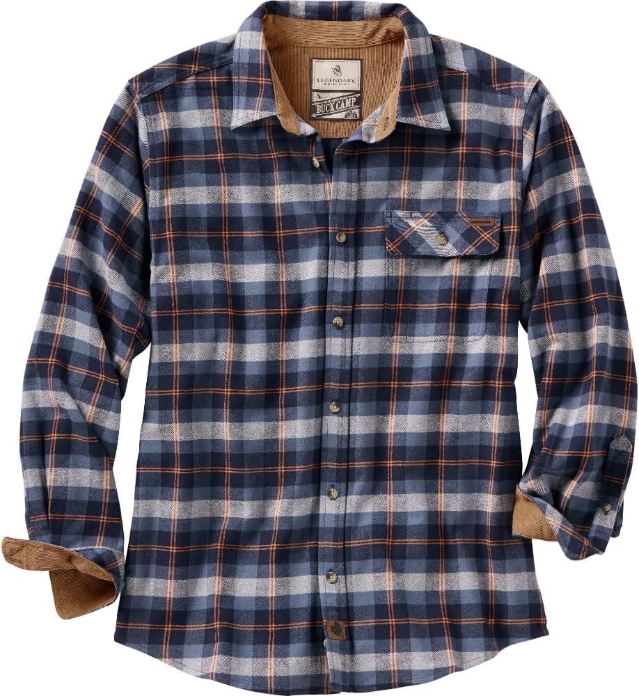 Legendary Whitetails Men's Flannel Shirt Long Sleeve Button Down 100% Cotton