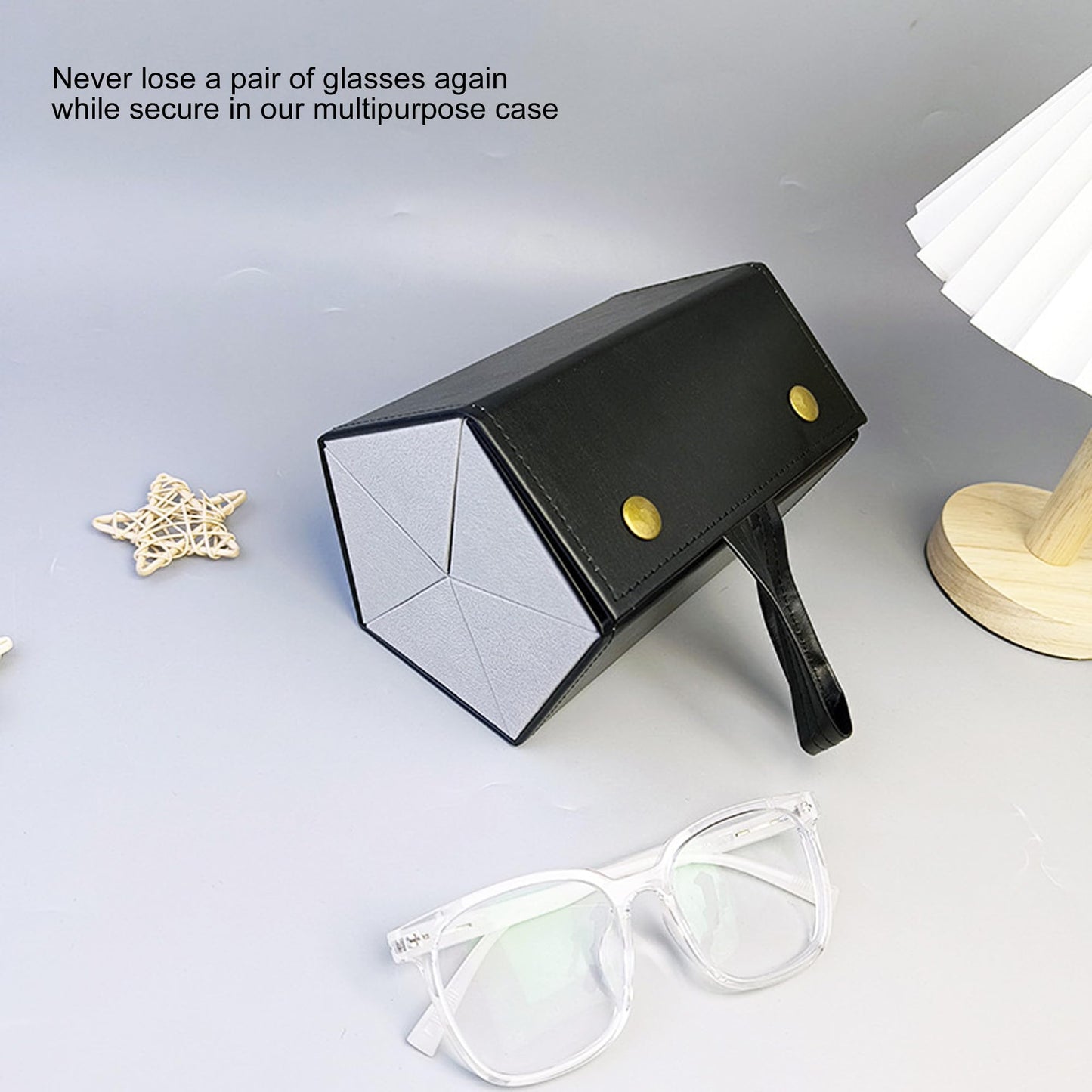Longjet Sunglasses Organizer 5 Slots Travel Glasses Case Multiple Pairs Eyeglasses Storage Box
