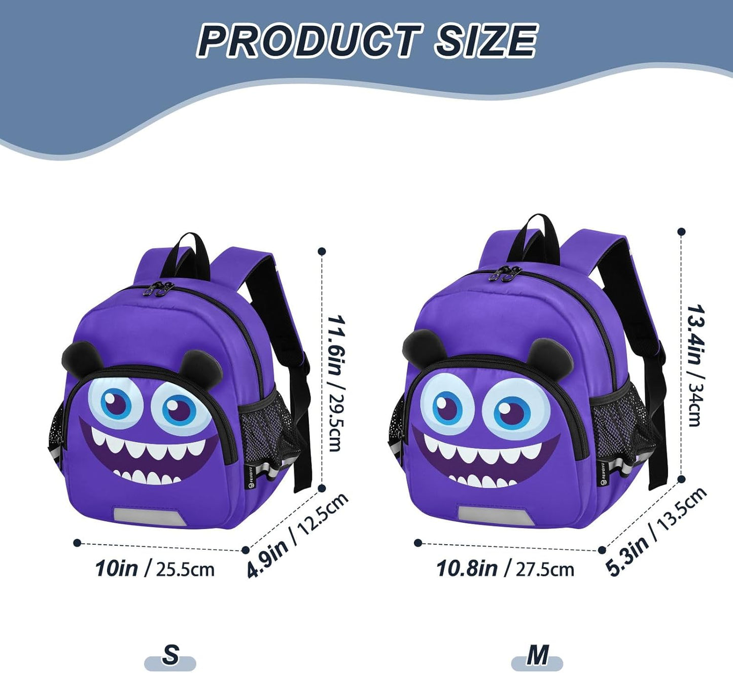Kids Backpack for Boys Girls Toddler Bags Mini Backpacks Bookbag Cartoon Purple Cute Child 3-6 Preschool