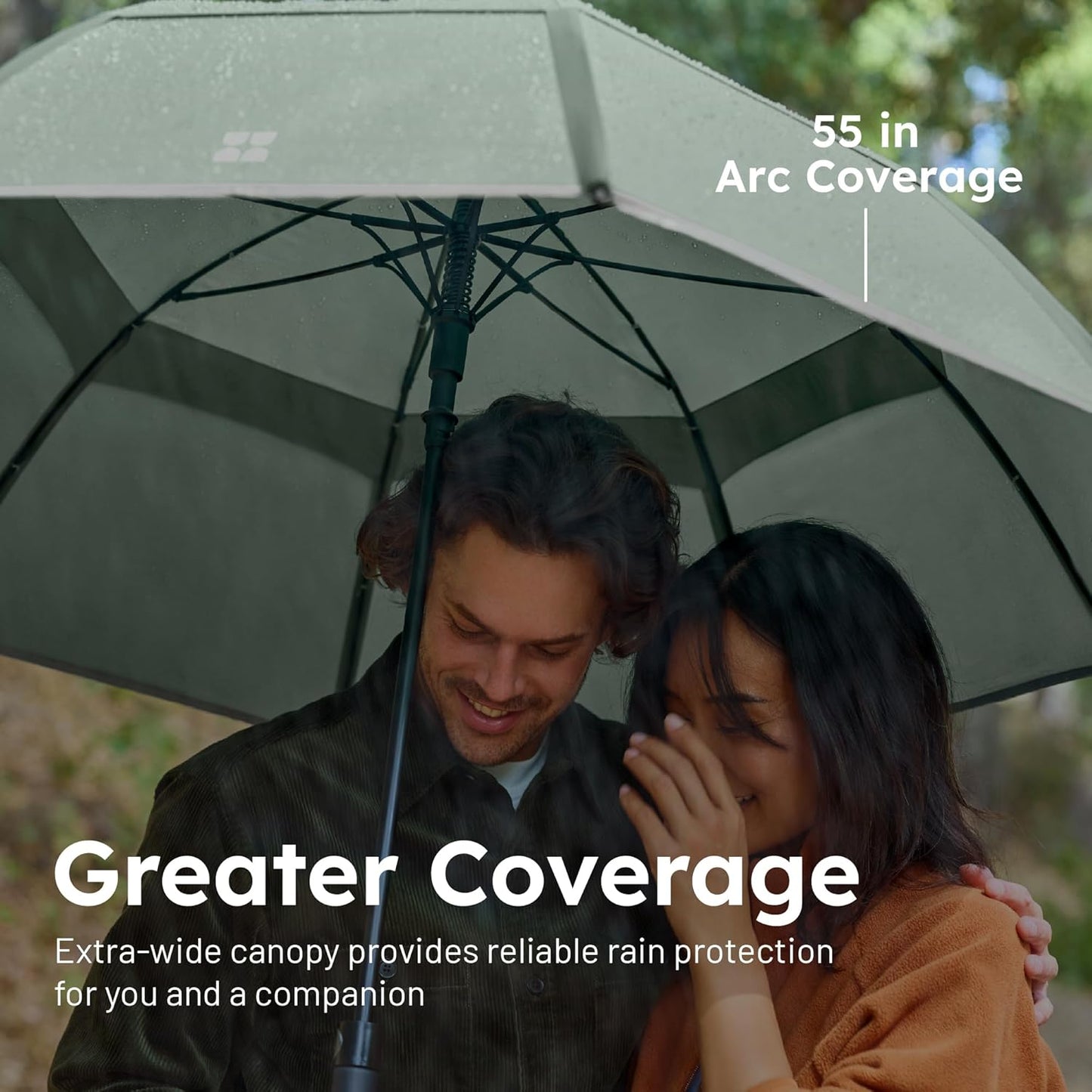 Weatherman Umbrella - Stick Umbrella - Windproof Umbrella Resists Up to 55 MPH Winds (Sunlit Butter)