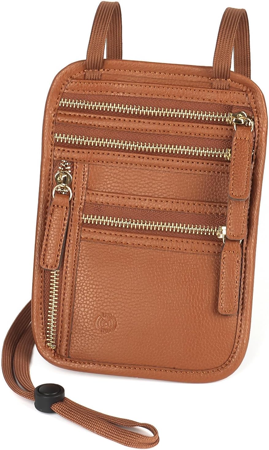Sizobi Neck Wallet for Traveling Women Men, RFID Blocking Leather Passport Holder Travel Pouch, Family Travel Document Organizer Passport Wallets,International Travel Must Haves Travel Accessories