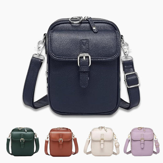 Crossbody Leather Bag - Anti-Theft Messenger Bag with Large Capacity, Mini Vintage Shoulder Messenger Women Bags for Women