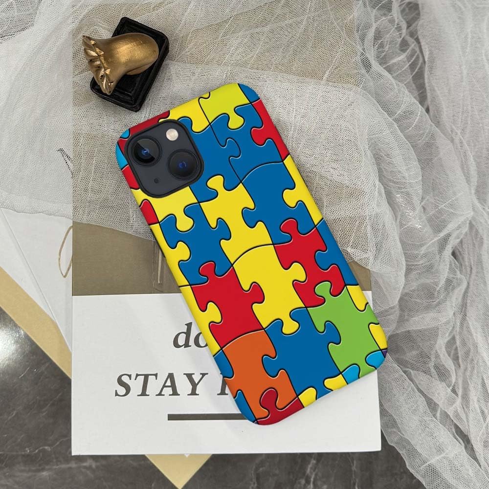 SEized Case Compatible with for iPhone 14 Plus,Color Puzzle Autism Phone Case for Girl Women Boy Men,Durable Protection Case for iPhone 14 Plus