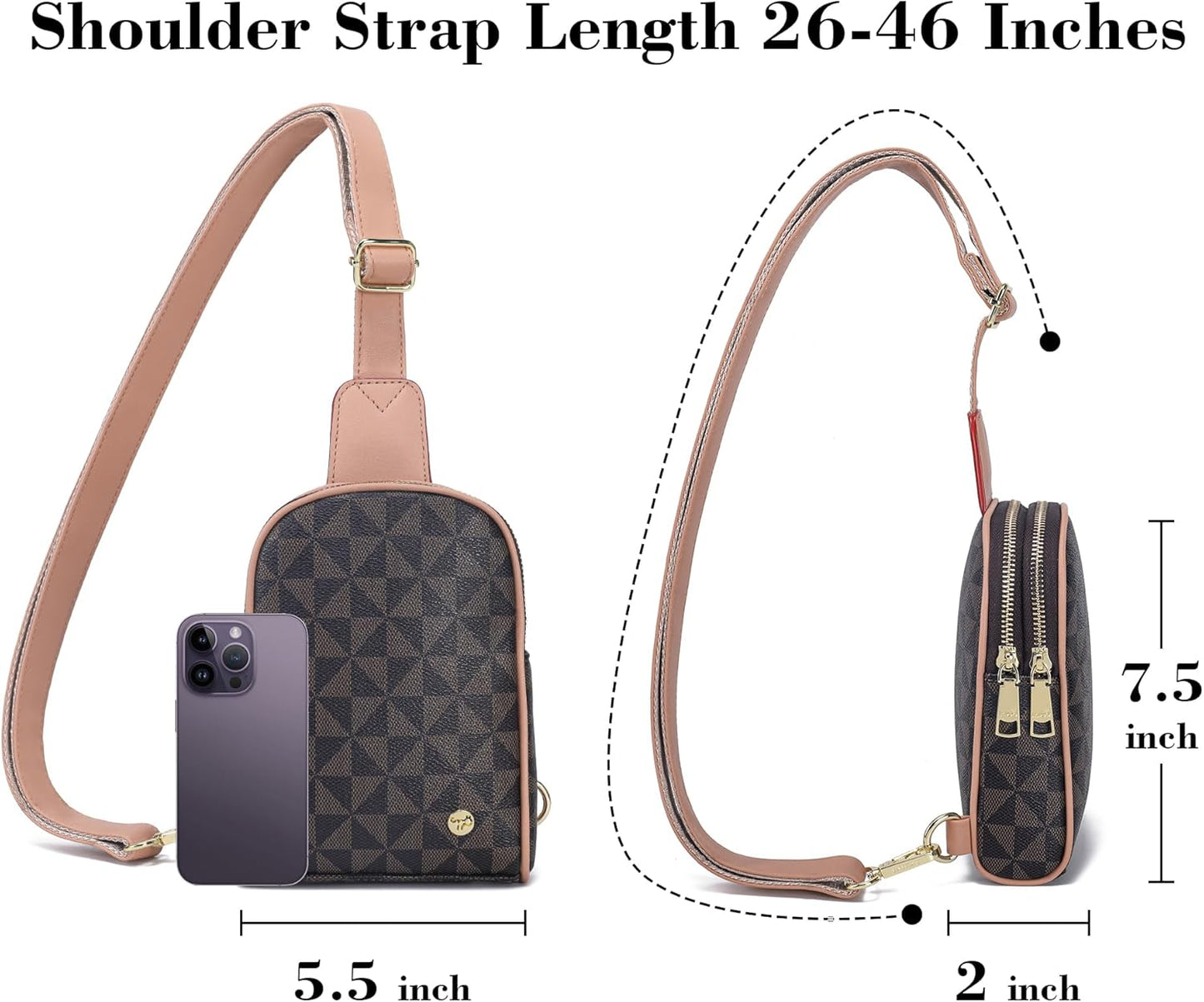 INICAT Travel Small Sling Bag Faux Leather Crossbody Bags Women Cross Body Bag Purses for Woman