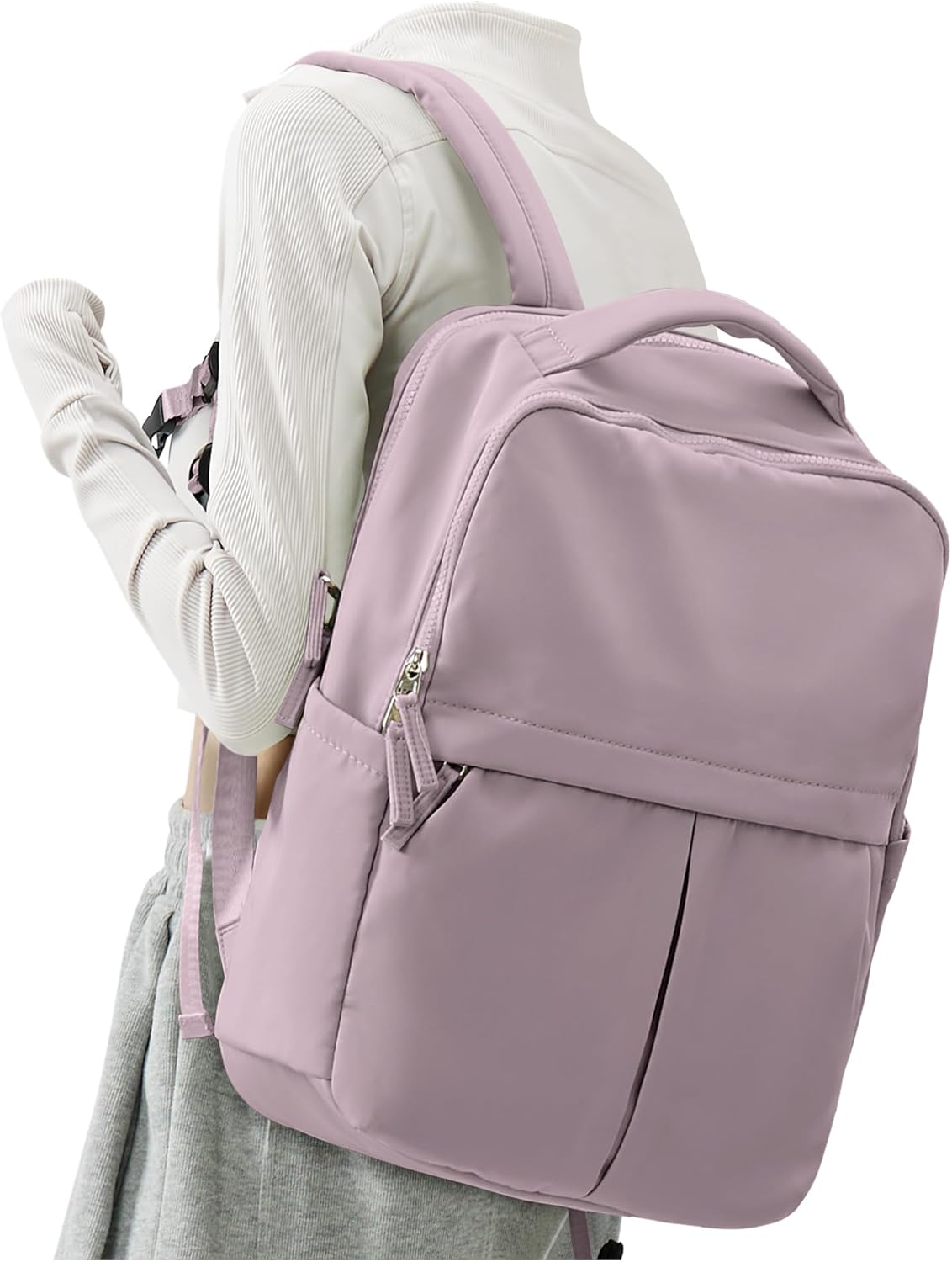 Laptop Backpack for Women Large Travel Backpack for Men Gym Work Teacher Backpack with Laptop Compartment Casual Daypack Backpacks Purple