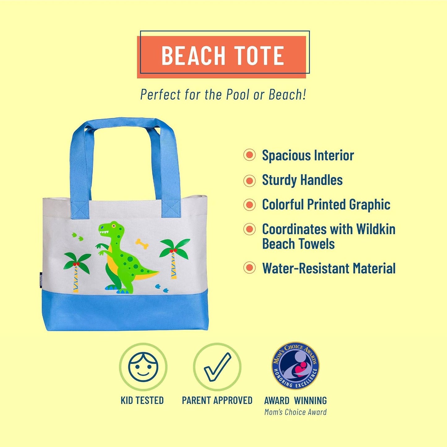 Wildkin Tote Bag – Durable Polyester, Dual Handles, Stylish & Lightweight for Travel