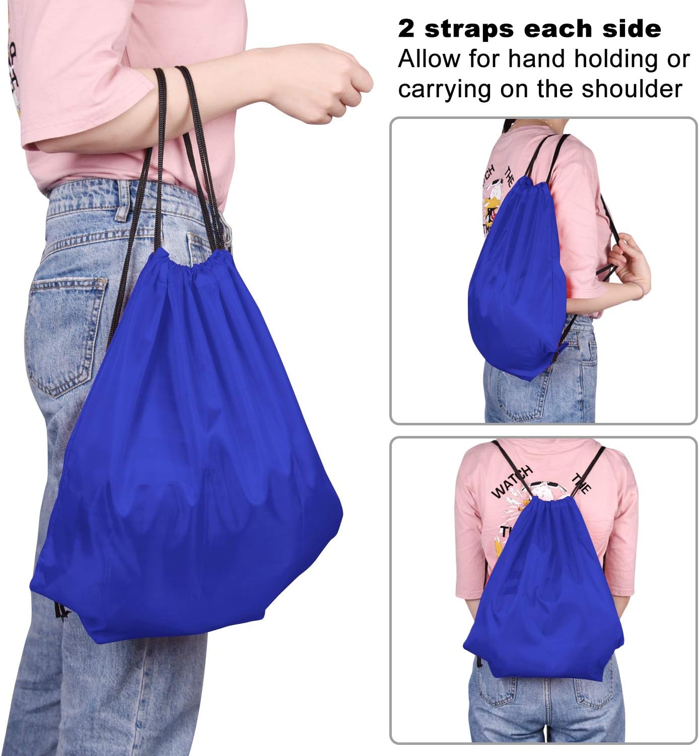 KUUQA 80Pcs Colorful Drawstring Backpack Bag Sack Drawstring Bags Bulk String Bags Storage Bags for