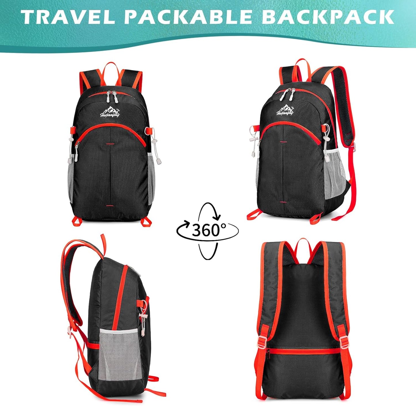20L Small Hiking Backpack, Lightweight Foldable Daypack Water-resistant Travel Camping Packable Backpack